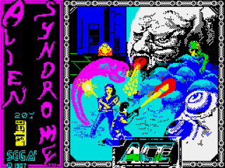 Alien Syndrome title screen for ZX Spectrum